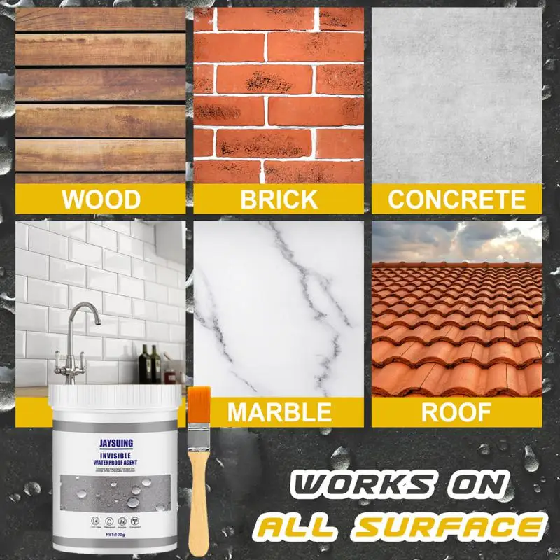 

100ml Jaysuing Waterproof Sealant Roof Roof Leaking Agent Sealing Waterproofing Agent Paint Repair Walls Roofs Surfaces