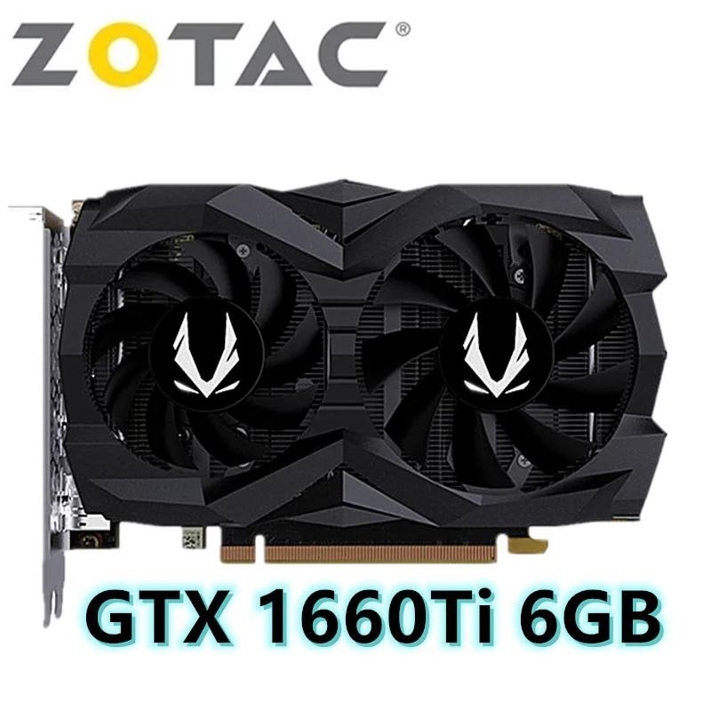 Видеокарта Zotac GTX 1660 Super 6 ГБ 1660Ti, видеокарта Nvidia GDDR6 RTX Super GPU для настольных ПК, игровые компьютеры Nvidia Geforce