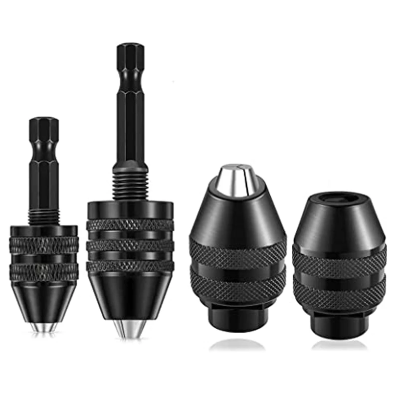 

Drill Bit Adapter For Impact Driver,Keyless Chuck 2PCS 1/32 Inch To 1/8 Inch &1/4 Inch Hex Shank Keyless Drill Chuck