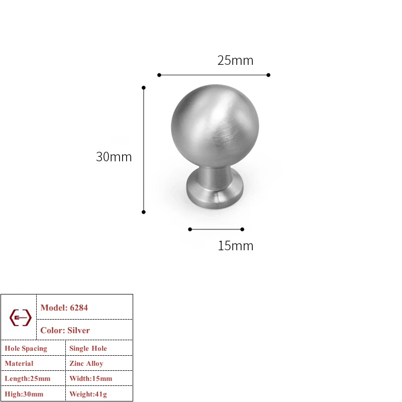 

Ручки для шкафов из цинкового сплава серебристого цвета