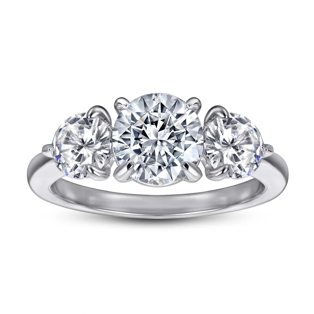 

New luxury S925 silver zircon wedding rings for women 220426-22