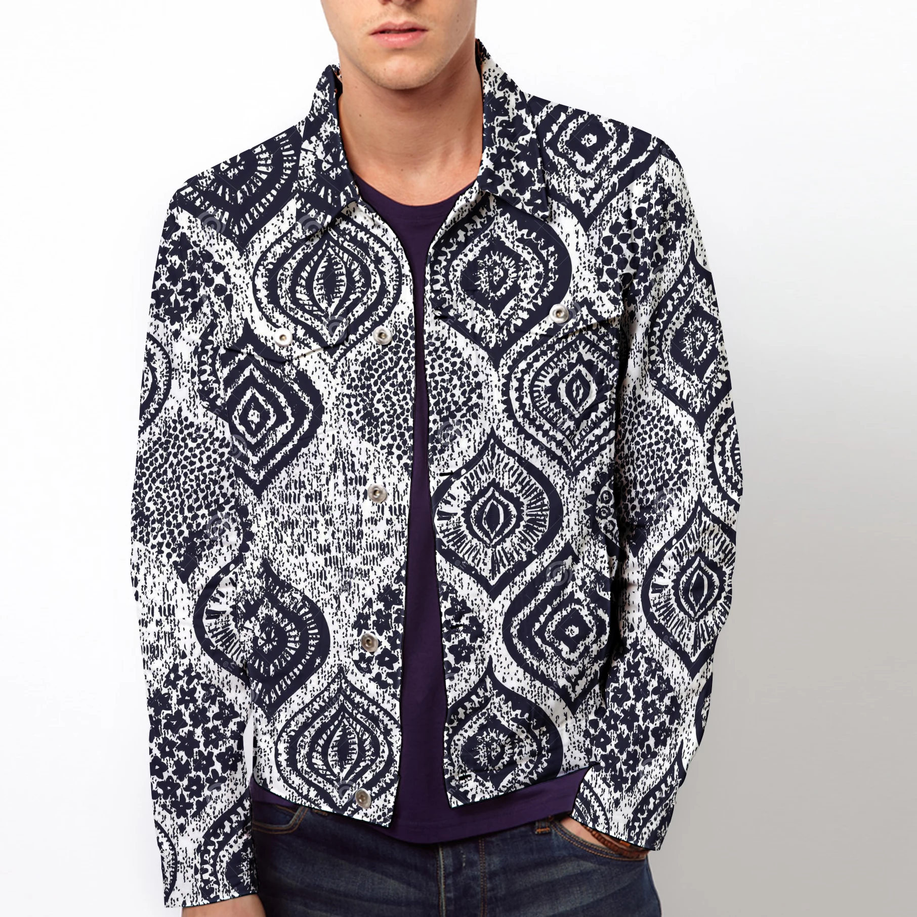 

Hot 2022 Fashion Mens Denim Jackets Slim Fit Mens Jeans Jacket Cotton Outwear Coat Long Sleeve Hole Male Clothing Size M-5XL