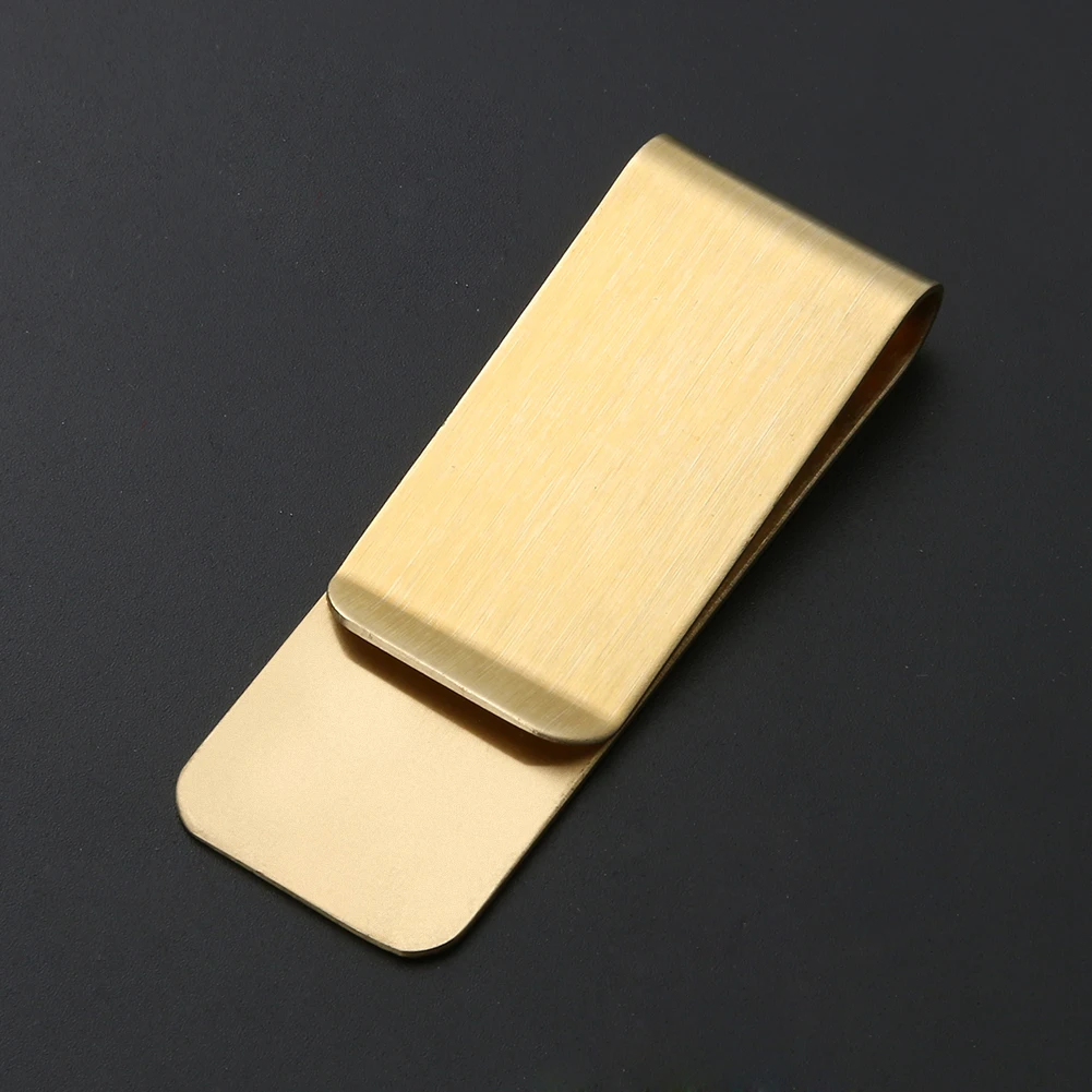 

Bill Mini Credit Solid Male Cash Money 1.5mm Thickness Vintage Holder Clip For Folder Men Card Wallet Purse Metal Brass Clamp