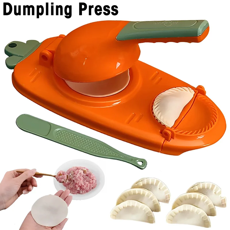 

2 in 1 Press Dumpling Wrapper Dough Pressing Tool Set Dumpling Crust Dumpling Maker Household Manual Pastry Machine Kitchen