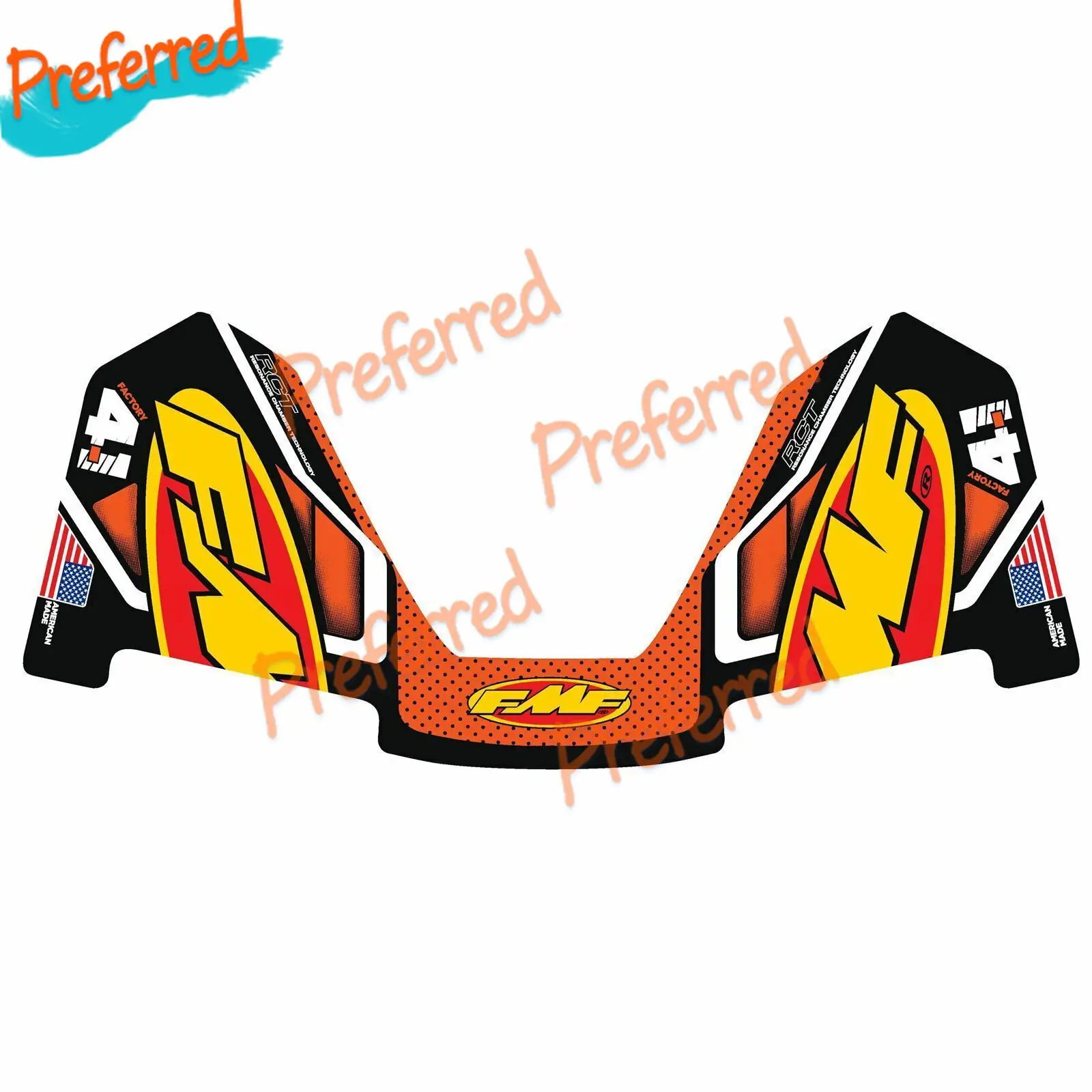 Высококачественные Переводные картинки FMF глушитель и Замена заднего крыла