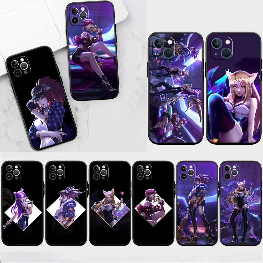 lol kda kaisa Ahri akali Phone Case for OPPO F3 F5 F7 F9 F11 F17 F19 Pro Plus A9 A54S A57 A95 A94 A93 A74