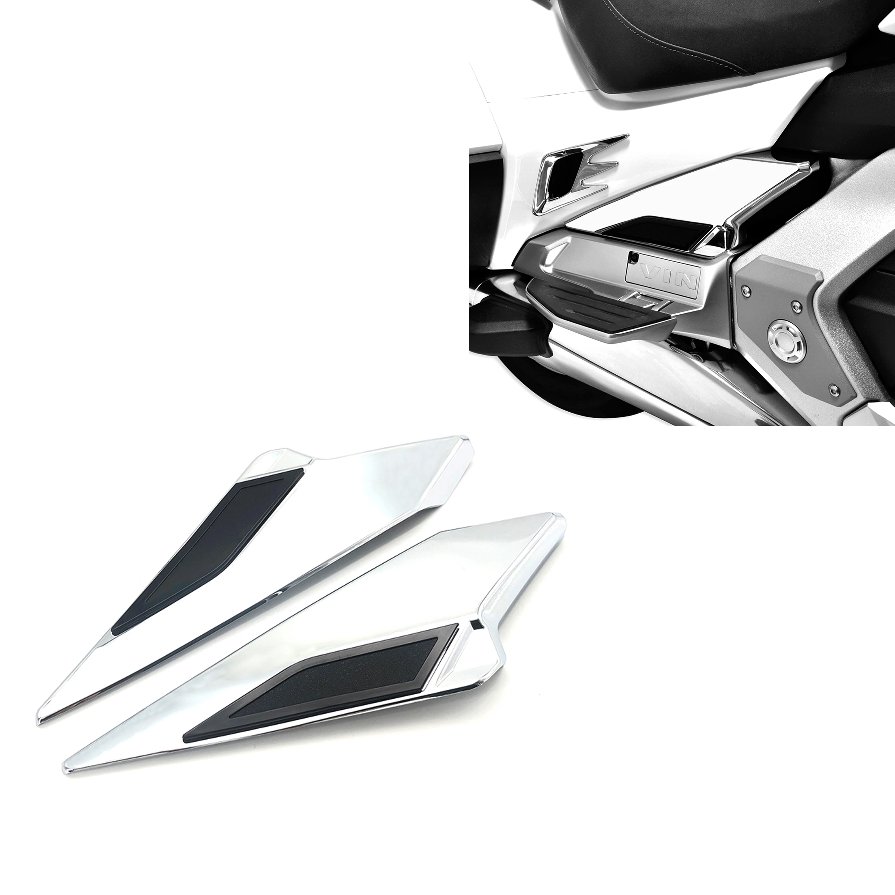 Motorcycle Side Fairing Covers Decorative Trims For Honda Gold Wing GL1800 GL1800B F6B 2018-2023 Chrome Accessories