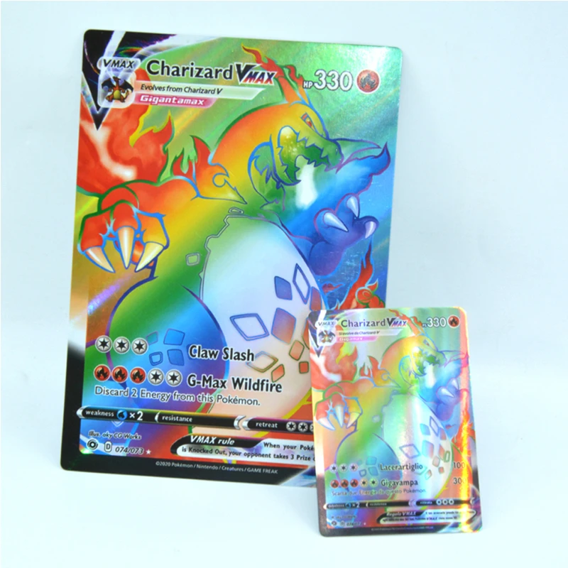 

Pokemon English Oversized Card Vmax GX Vstar EX DX V Trading Pikachu Charizard Big Cards Games Collection Battle Children's Gift