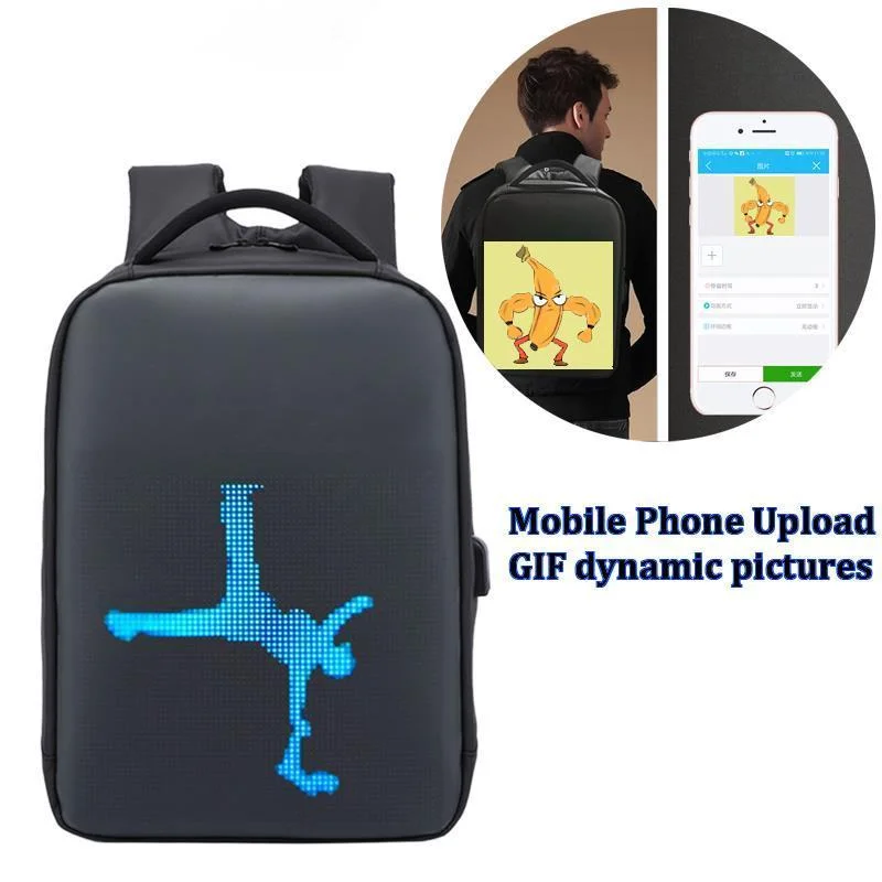 

LED Display scree backpack Business travel Laptop Backpack Men outdoor backpack school Backpack woman Smart WIFI APP Digital bag