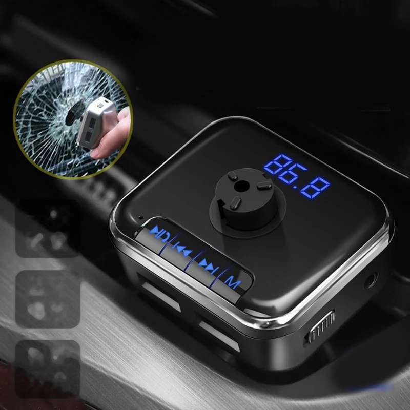 Автомобильный Bluetooth-совместимый передатчик приемник MP3 плеер двойное зарядное