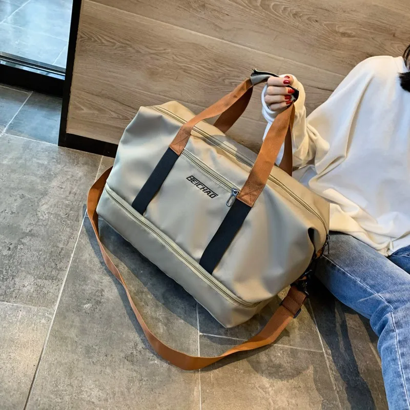 

Women Fashion Travel Bags Large Capacity Waterproof Men's Sports Bag Dry and Wet Weekend Voyage Female Messenger Bag
