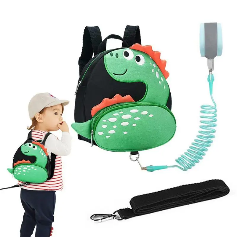 

Поводок для малышей, детский поводок безопасности с динозавром, поводок, портативный мультяшный динозавр, мини-рюкзак с поводком безопасности, браслет