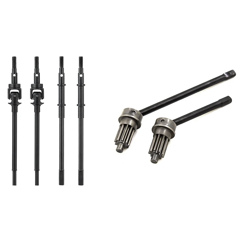 

6 Pcs Metal Steel Axle CVD Drive Shafts,Front & Rear