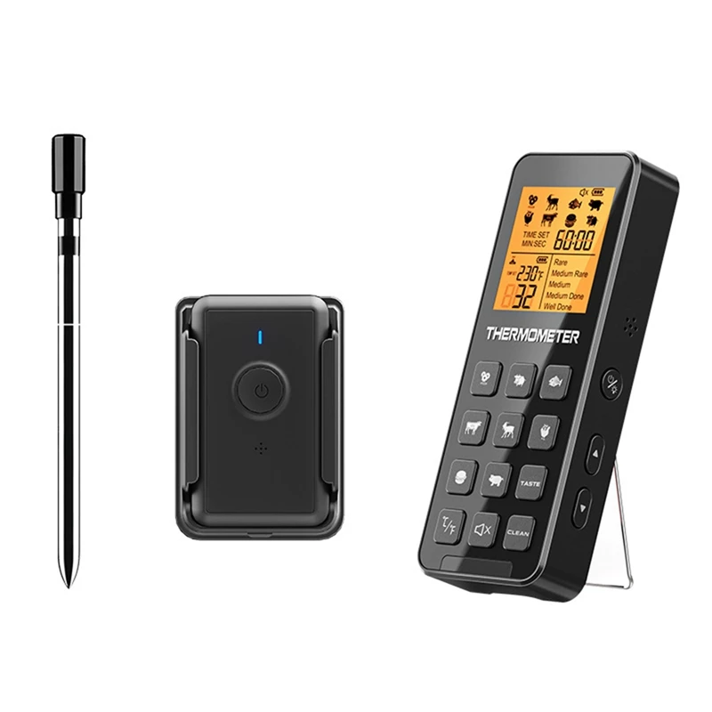

Digital Wireless Meat Thermometer -Cooking Thermometer With 1 Probe-Remote Range Food Thermometer,For BBQ, Oven, Grill