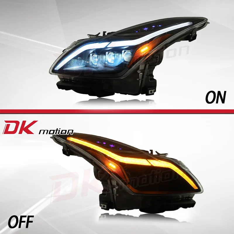 Светодиодные фары DK Motion для Infiniti G37 2008-2013 гг. 2014-2015 Q60 Coupe/кабриолет без системы AFS