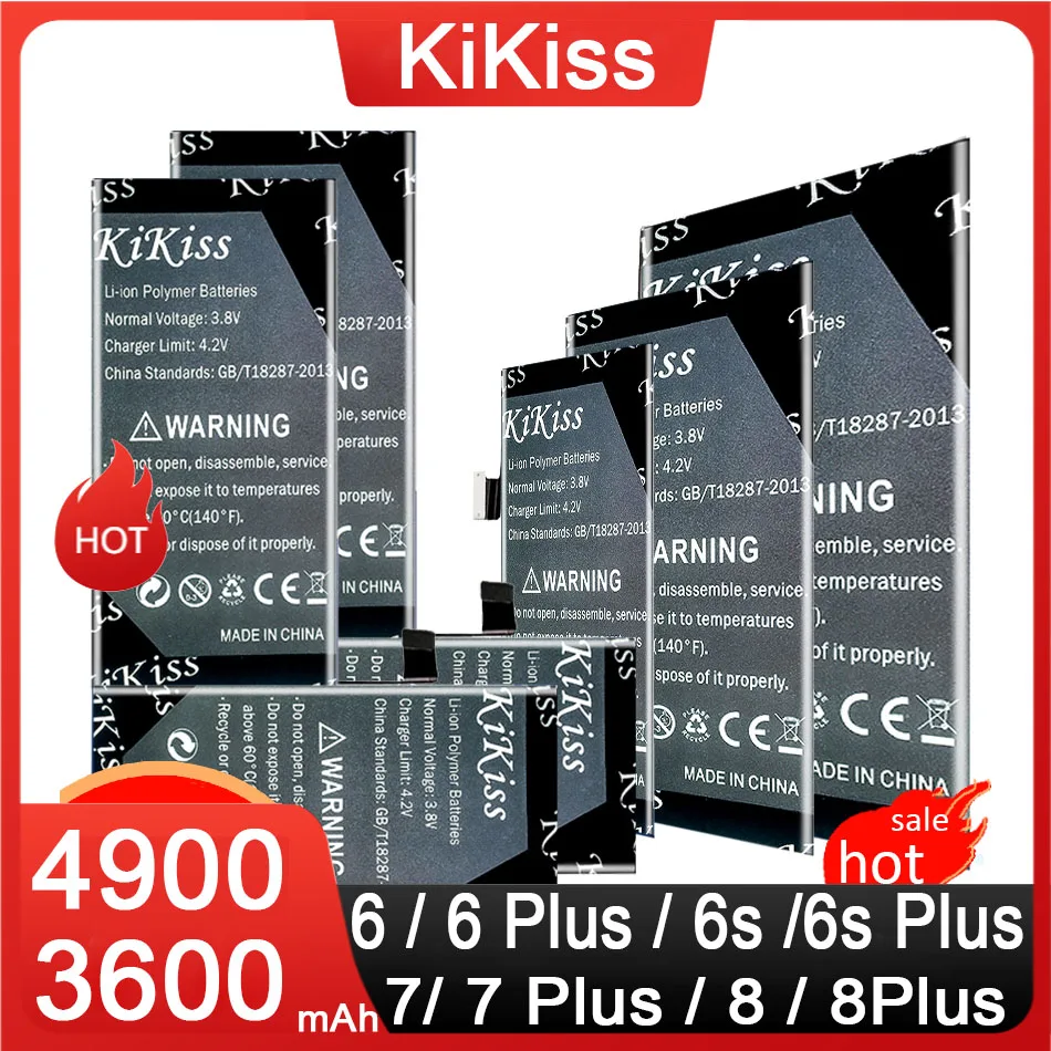 

KiKiss Battery For iPhone 7/ 7 Plus/ 8/8 Plus/ 6/6 Plus/6S /6S Plus Mobile Battery For Apple iPhone 7 7plus 8 8plus 6Plus 6SPlus