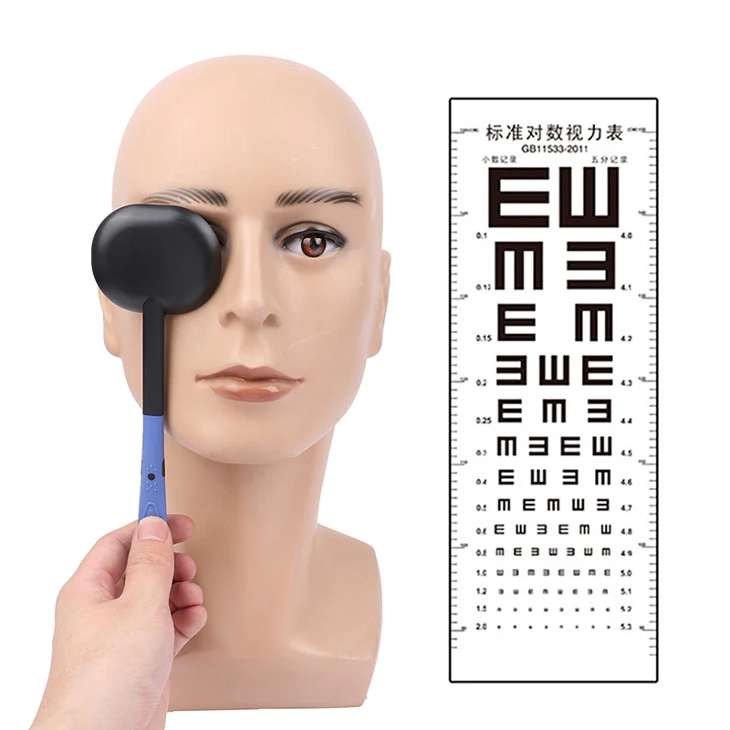 

1PCS Eye Occluder Professional Handheld Optometry Tool Eye Occluder Block Plate For Vision Test Eyesight Exam
