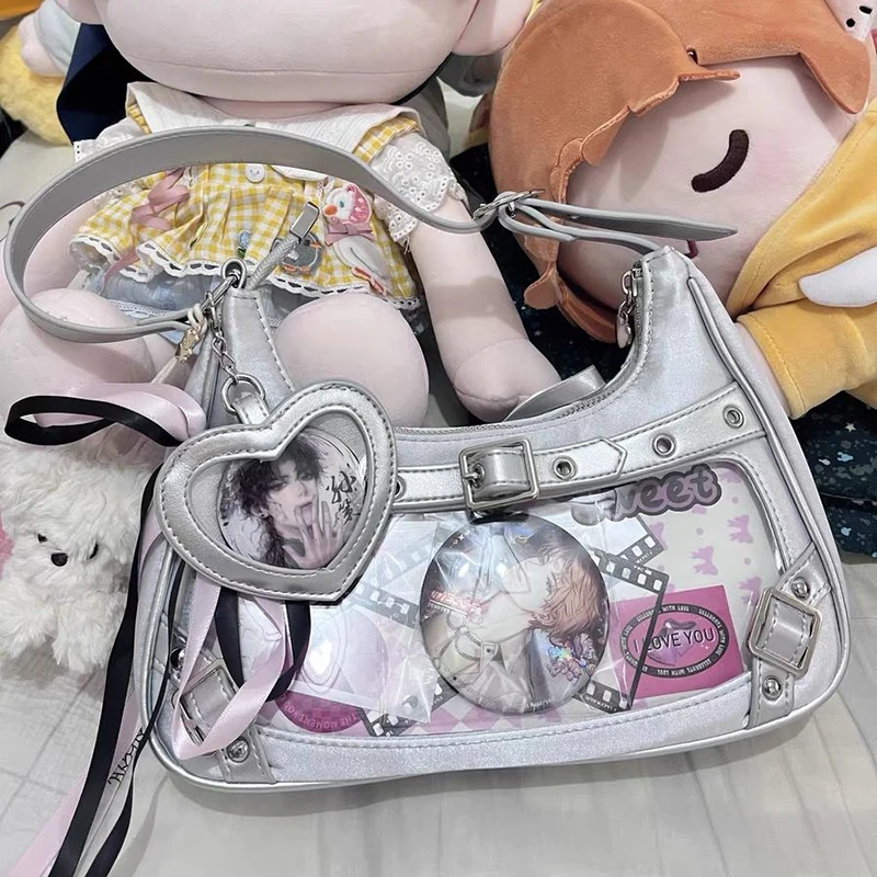 Richme Y2K сумки на плечо подмышками женские дизайнерские серебряные ленты с бантом