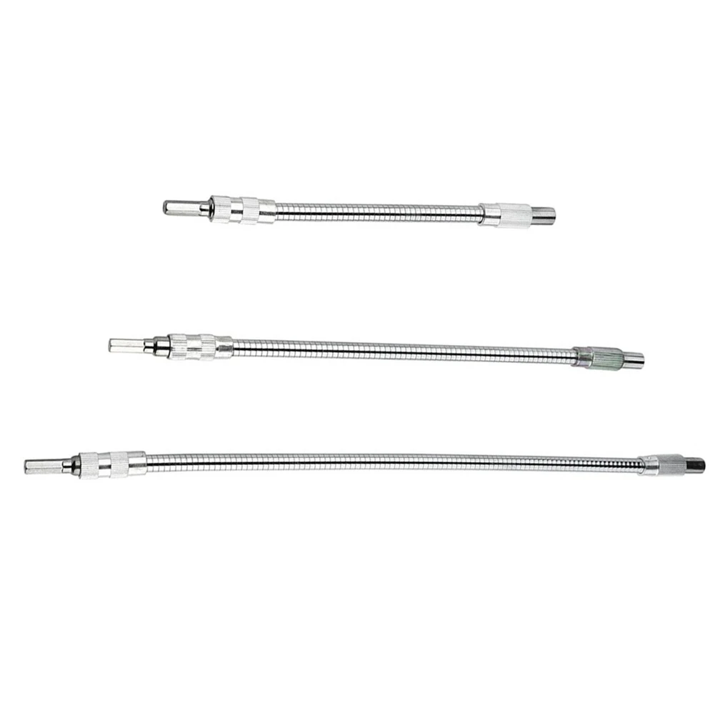 

3PCS Flexible Extension Shaft 200/300/400mm Hex Flexible Shaft Snake Bit Holder Impact Driver Ratchet Screwdriver Extend Rod