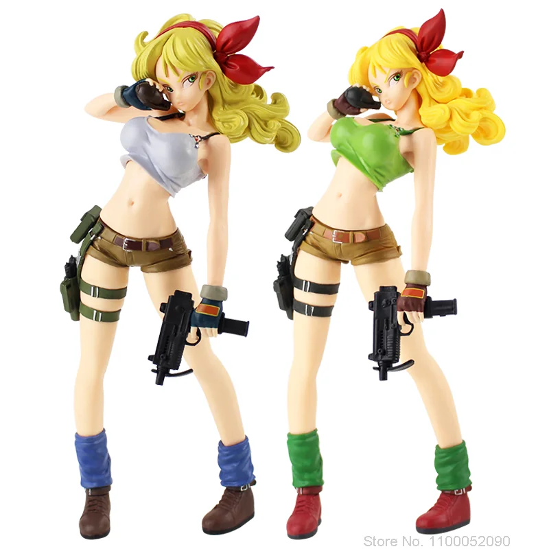 

20 см Bandai Dragon Ball Chichi Bulma Videl Аниме Девушки с пистолетами ПВХ экшн-фигурка Коллекционная модель игрушки подарок на день рождения для детей