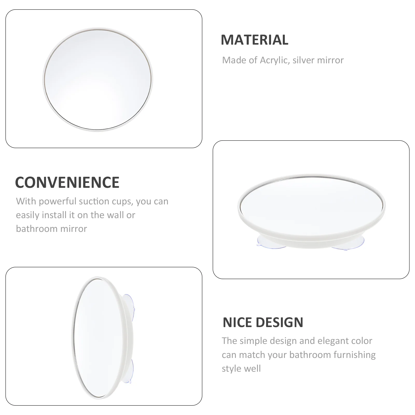 10-кратное увеличение увеличительное зеркало присоска туалетный столик для