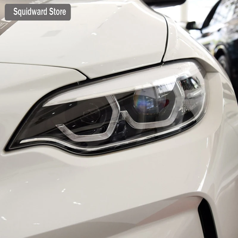 

Защитная пленка для автомобильных фар BMW M2 F87 Competition CS 2016-On, Черная защитная пленка, ТПУ клейкая пленка, стикеры, аксессуары 2P