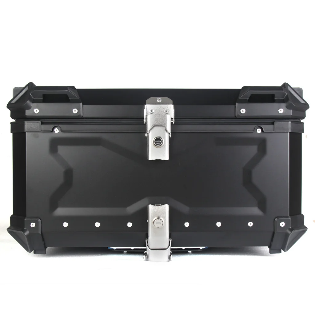 

65L Motorcycle Aluminum Rear Toolbox Trunk Storage Top Tool Box Waterproof Helmet Key Lock Case For Triumph Tiger800 XC Sport660