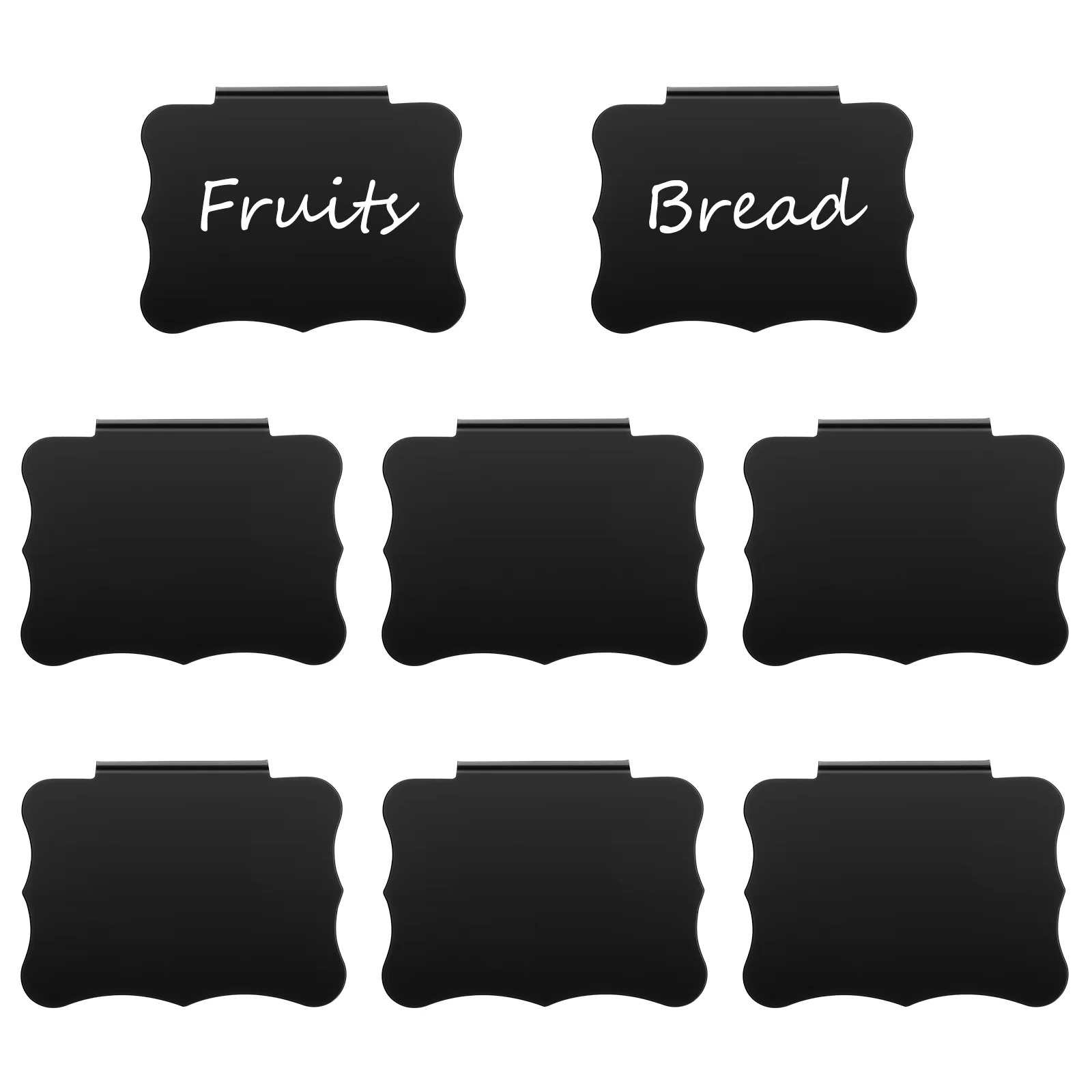

8 Pcs Price Tag Holder Storage Baskets Shelves Label Clips Min Chalkboard Sign Bin