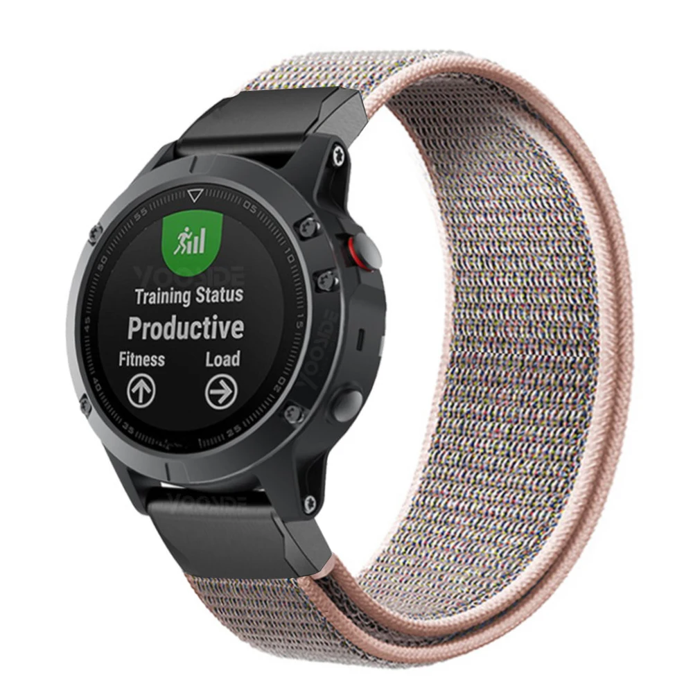Ремешок нейлоновый для наручных часов Garmin Fenix 6 7 5 6X 7X 5X plus 3 3HR Forerunner 935 945