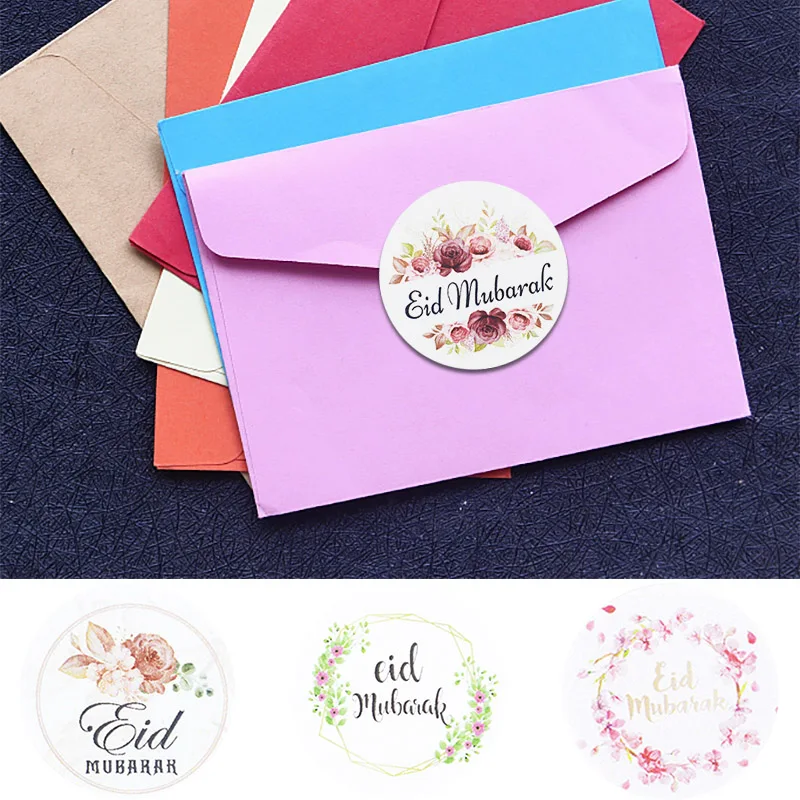 

10sheets/120pcs EID Mubarak Paper Sticker Floral Decorations Gift Lable Seal Stickers Islamic Muslim Eid Al-fitr Labels Supplies