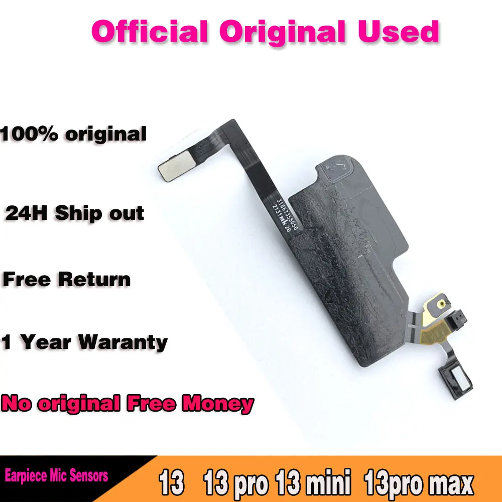 

Официальная Оригинальная для iphone 13 mini 13 pro max NFC Беспроводная зарядная катушка наклейка с громкостью питания гибкий кабель запасная часть