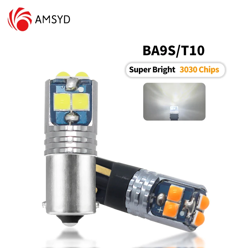 2/4/6/8/10 шт. Canbus T10 фонарь супер яркий 194 168 W5W BA9S без ошибок 3030 6SMD парковочная лампа для салона автомобиля фонарь желтого и белого цветов