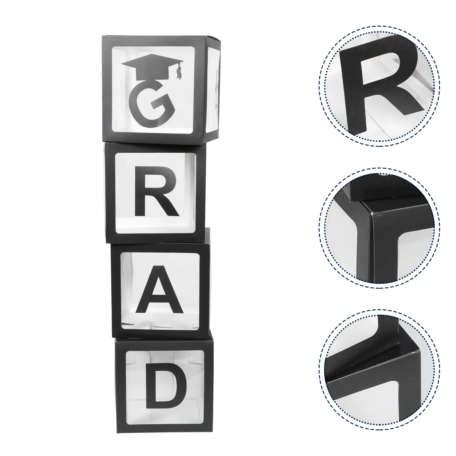 

1 Set Exquisite Graduation Balloon Boxes Party Balloon Ornaments for Decoration