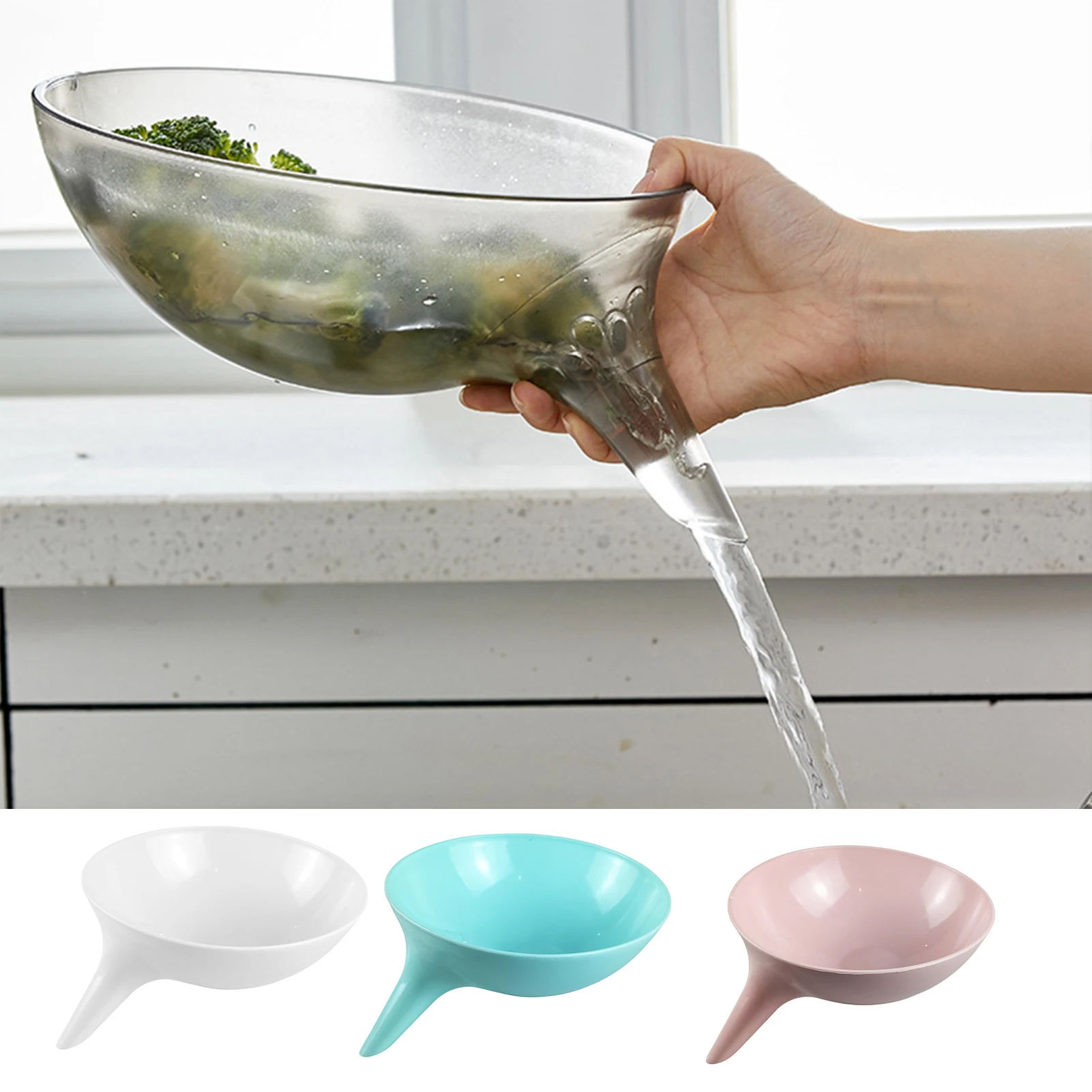 

Multifunctional Food Strainer Drain Bowl Vegetable Washing Basket Bowl Novelty Salad Drain Bowl for Vegetable Fruit Meat Noodles
