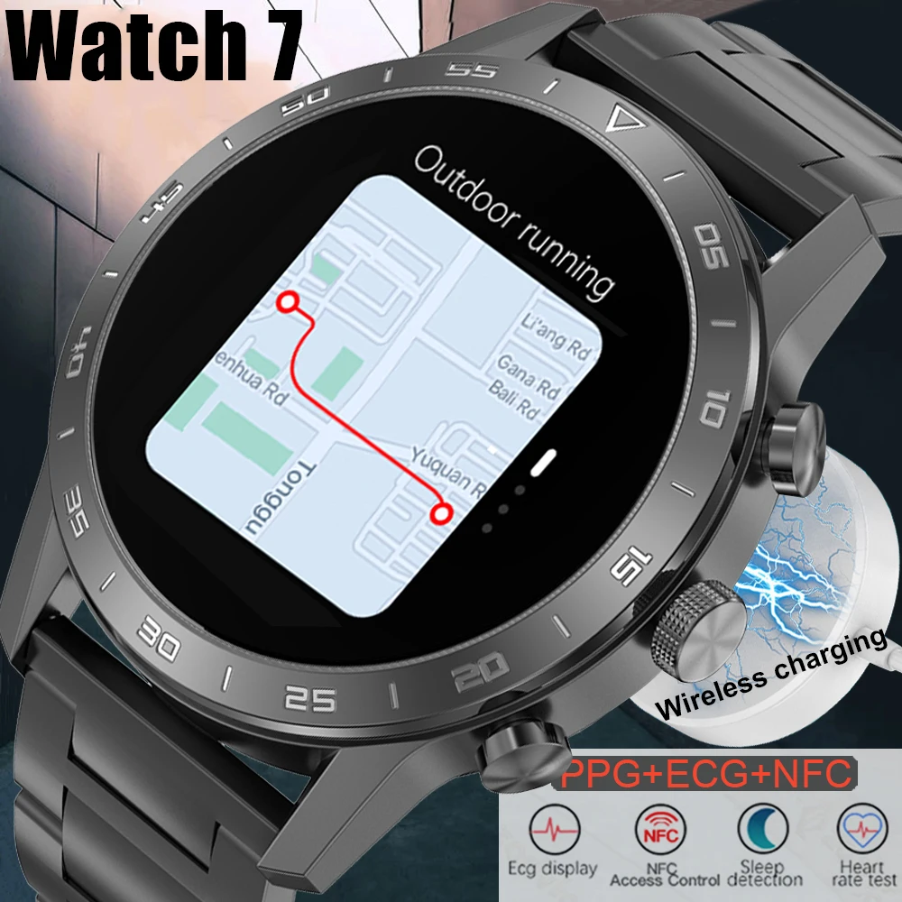 

Смарт-часы DT70 с GPS-трекером, умные часы с Bluetooth, голосовым помощником, беспроводной зарядкой, ЭКГ, PPG, для Android и IOS