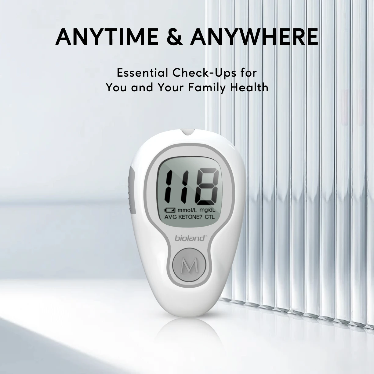 Bioland G-425-3 Измеритель уровня глюкозы в крови с тестовыми полосками Глюкометр для