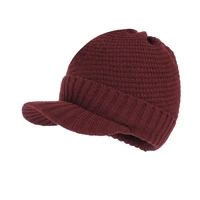 visor cap women hat men winter knitted autumn acrylic warm skiing accessory for outdoor teenagers