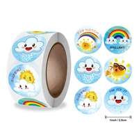 cute cartoon cloud rainbow sun rain stickers weather sticker for kids 50 500pcs classroom teacher supplies encouragement sticker
