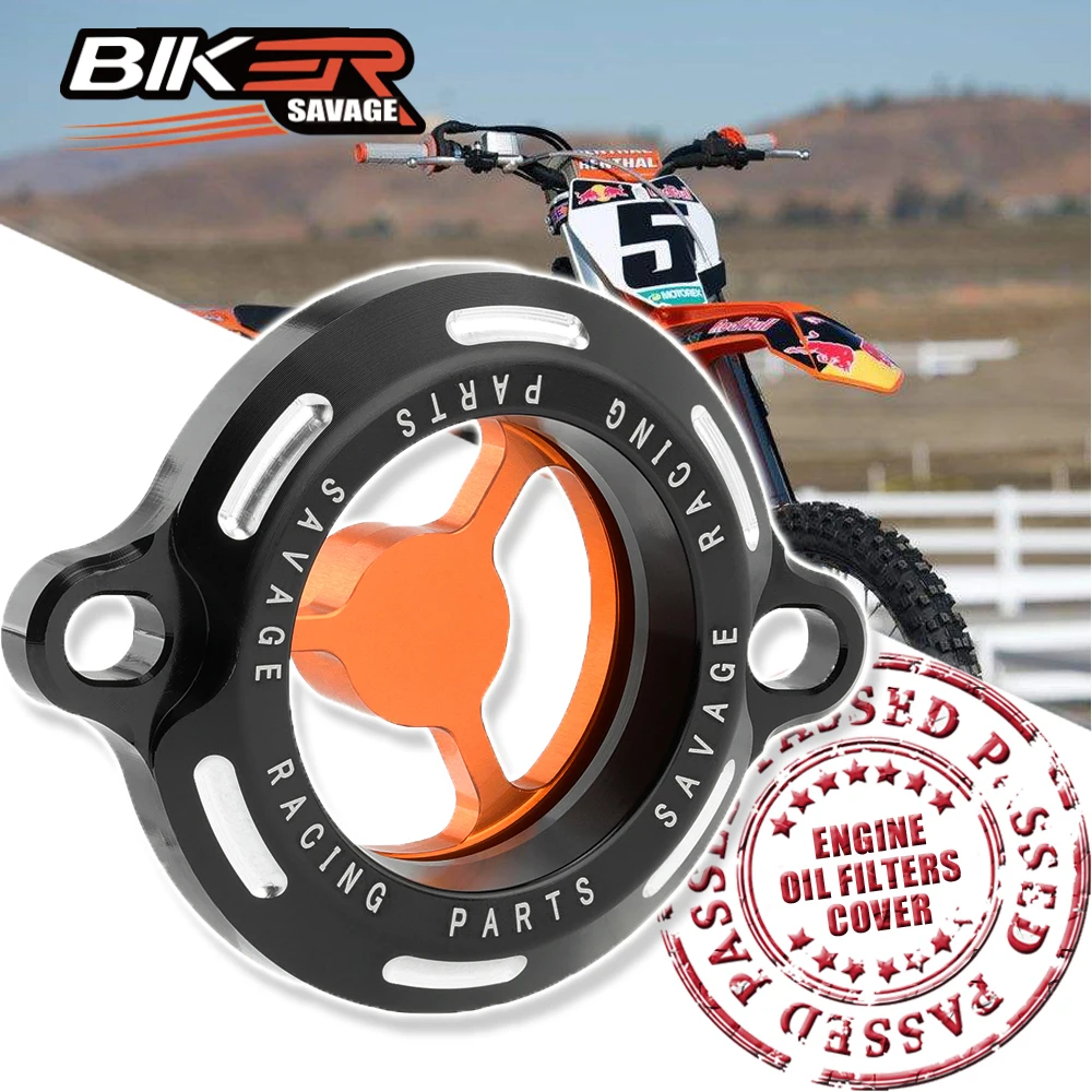 

Motorcycle Engine Oil Filters Cover For 450 SX-F XC-F 500 XC-W 500EXC SIX DAYS Accessories Clearness Dirt Bike Motos Filter Cap