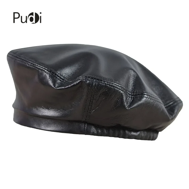Pudi HL198 Новая мужская модная кожаная шляпа весенний берет из овчины высокого