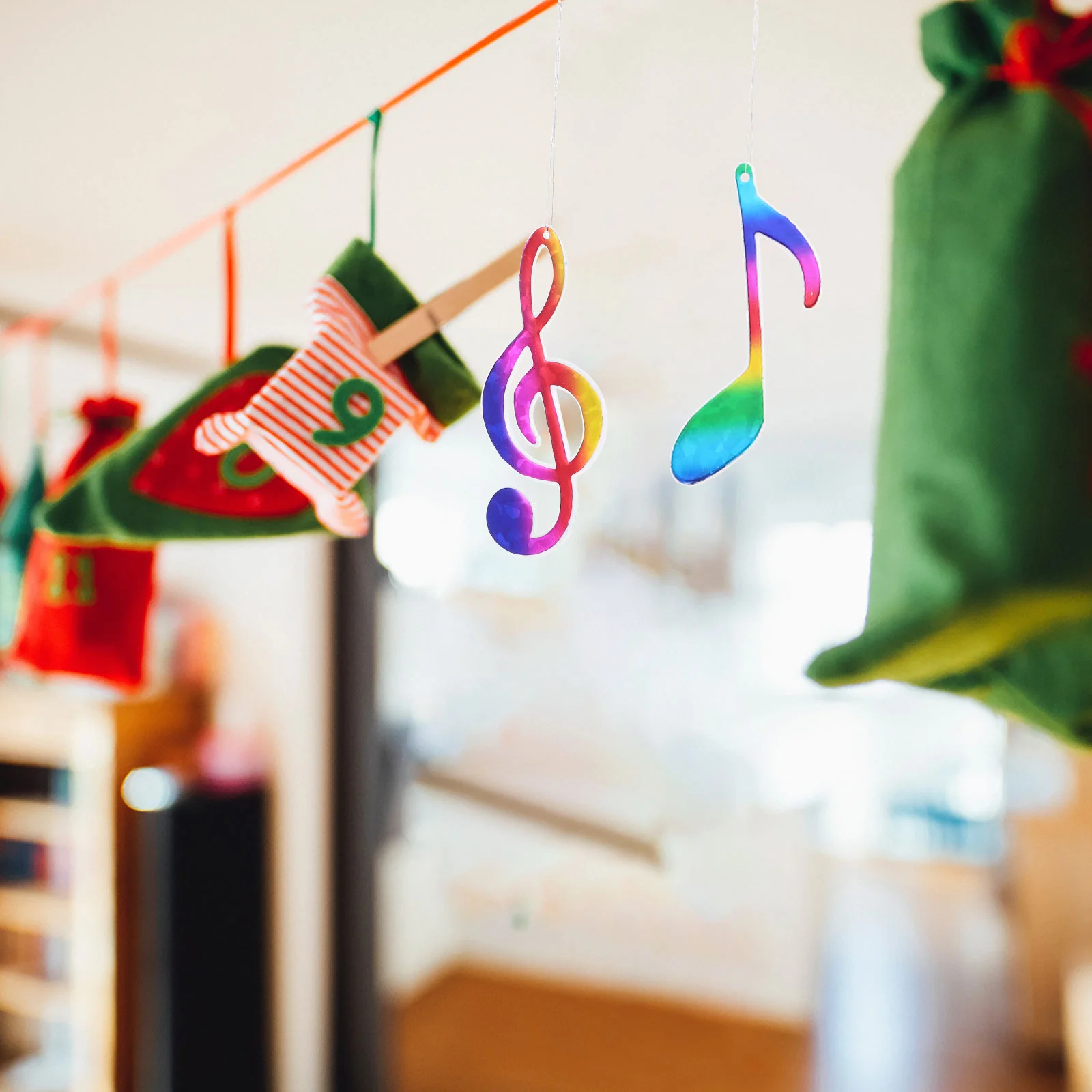 12 шт. кулон с горячим покрытием красочные музыкальные ноты рождественская елка