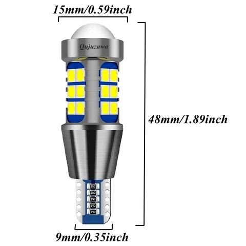 2 шт. W16W LED T15 Светодиодные лампы 912 921 WY16W Супер яркие 3030 чип Автомобильные стоп-сигналы Canbus Автоматический фонарь заднего хода Белый Красный Желтый 12 В