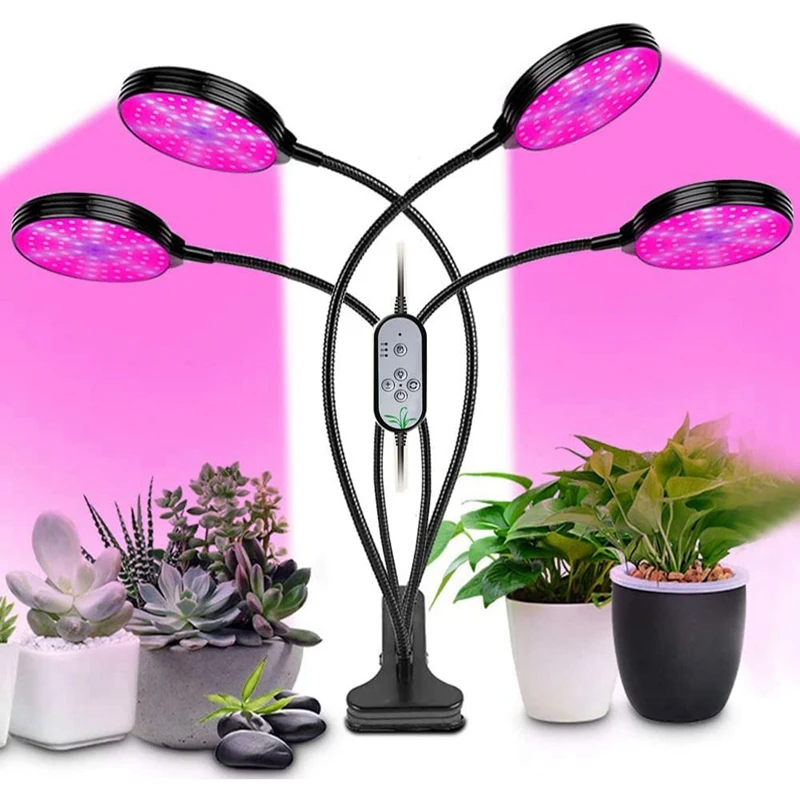 

60W Grow Light For Indoor Plants With Auto On/Off, LED Plant Grow Lights On Grow Lamp For Seed Starting/Gardening