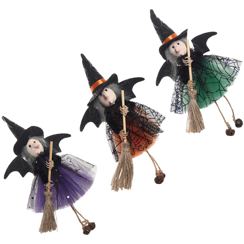 

The Witch Halloween Accessory Delicate Decor Household Figurine Desktop Festival Lovely Party Suspending Hanging Home