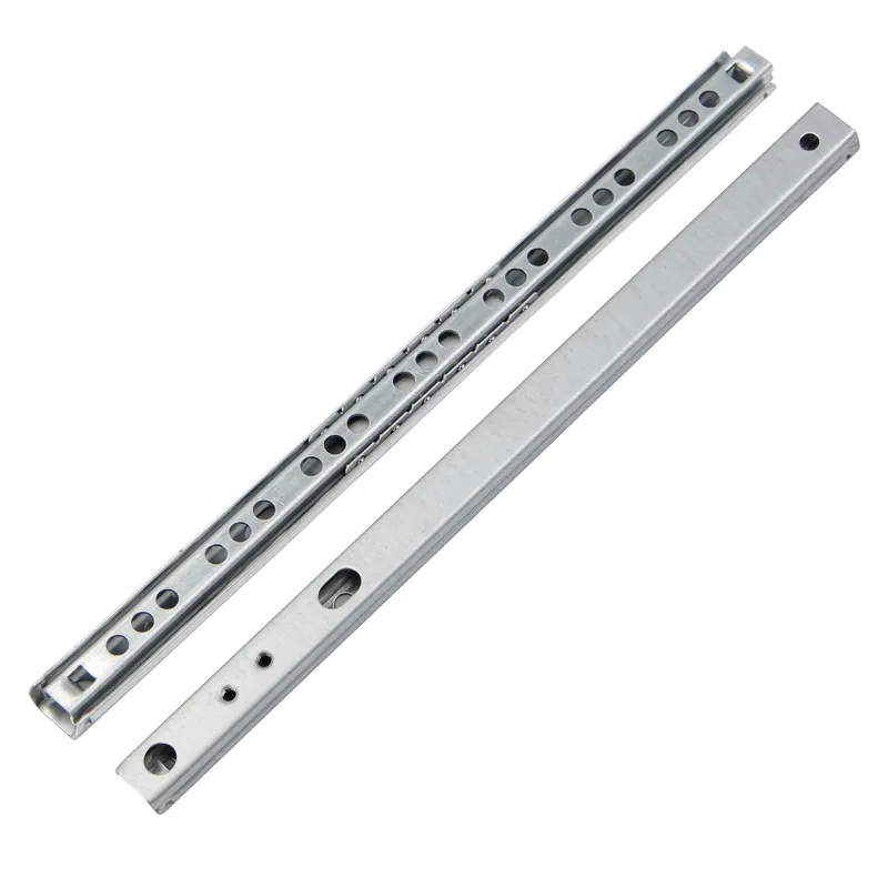 

17mm Wide Mini Drawer Slides Stainless steel Drawer Runner Two-Section Ball Guide Slide Home Furniture Hardware Accessories