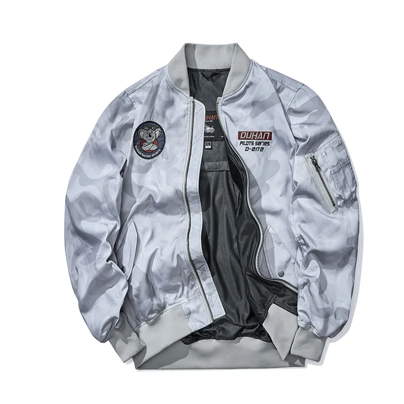 Куртка мужская демисезонная мотоциклетная с вышивкой и