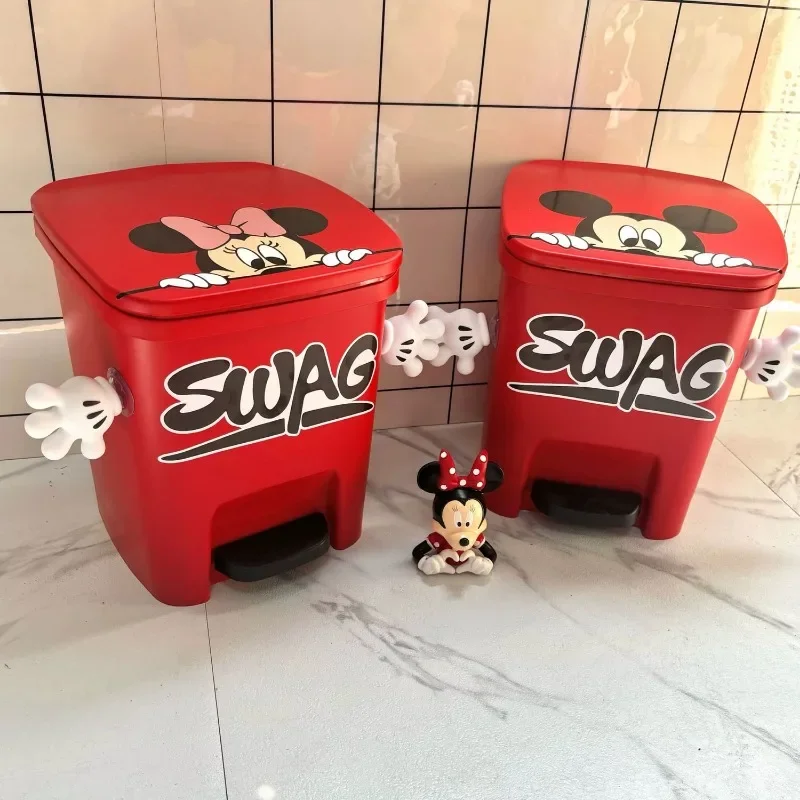 Kawaii Микки мультфильм мусорное ведро бытовой красивый гостиная ванная комната