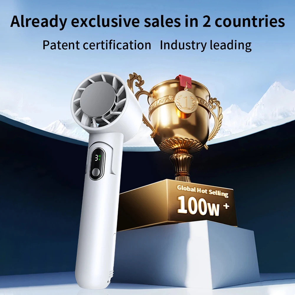 Складной охлаждающий вентилятор портативный с подзарядкой от usb 4000 мАч