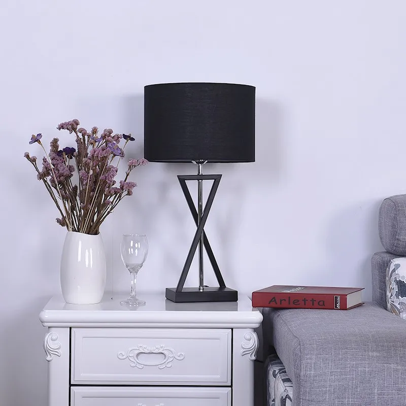 

Nordic Bedroom Bedside Table Lamp Warm and Fashionable Fabric Simple Living Room Study Led Remote Control Dimming