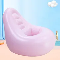 Pink Inflatable Leisure PVC Sofa Chairs Indoor Outdoor Portable Beach Camping Pool Armchair with Holes Inflatable Sofa Lounger